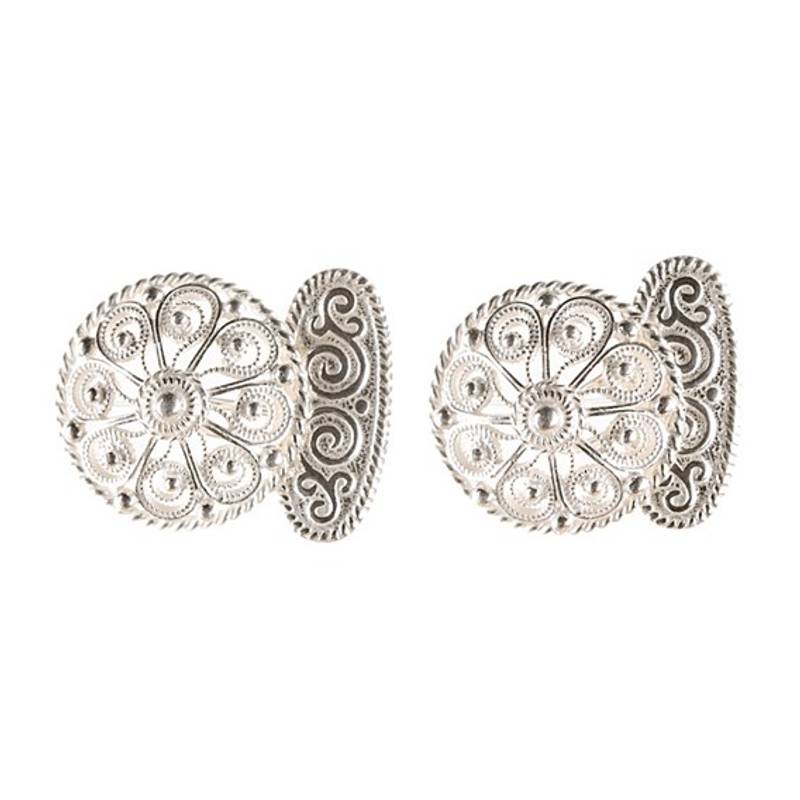 Mansjettknapper, hvit