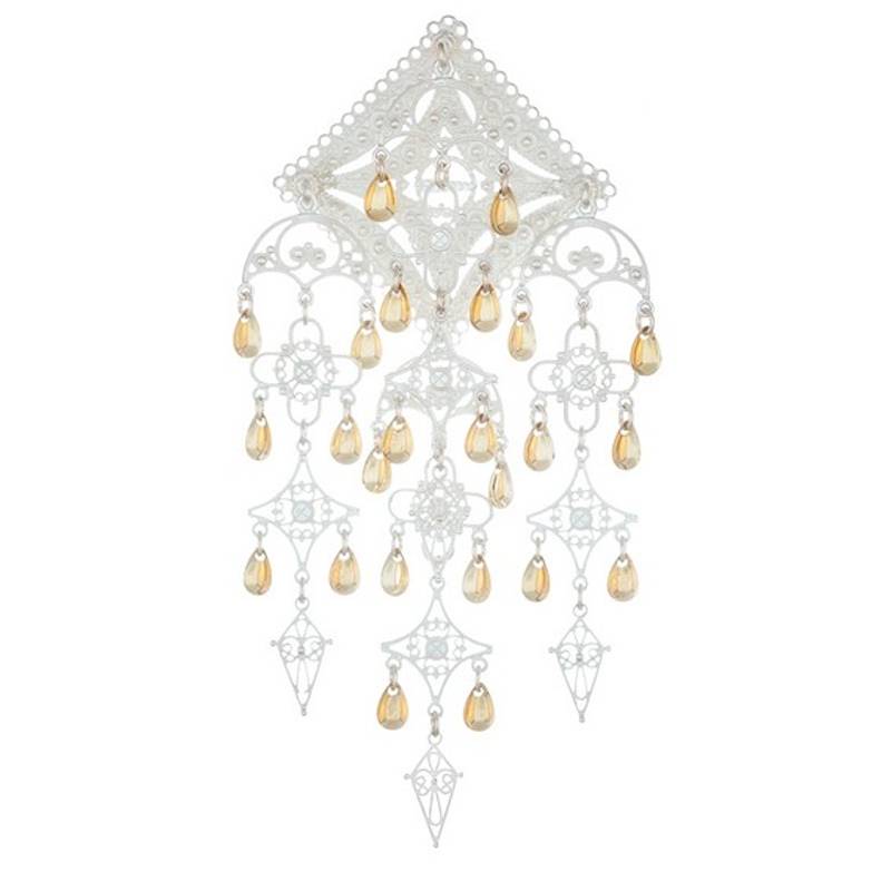 Sølje Bergen hvit/forgylt