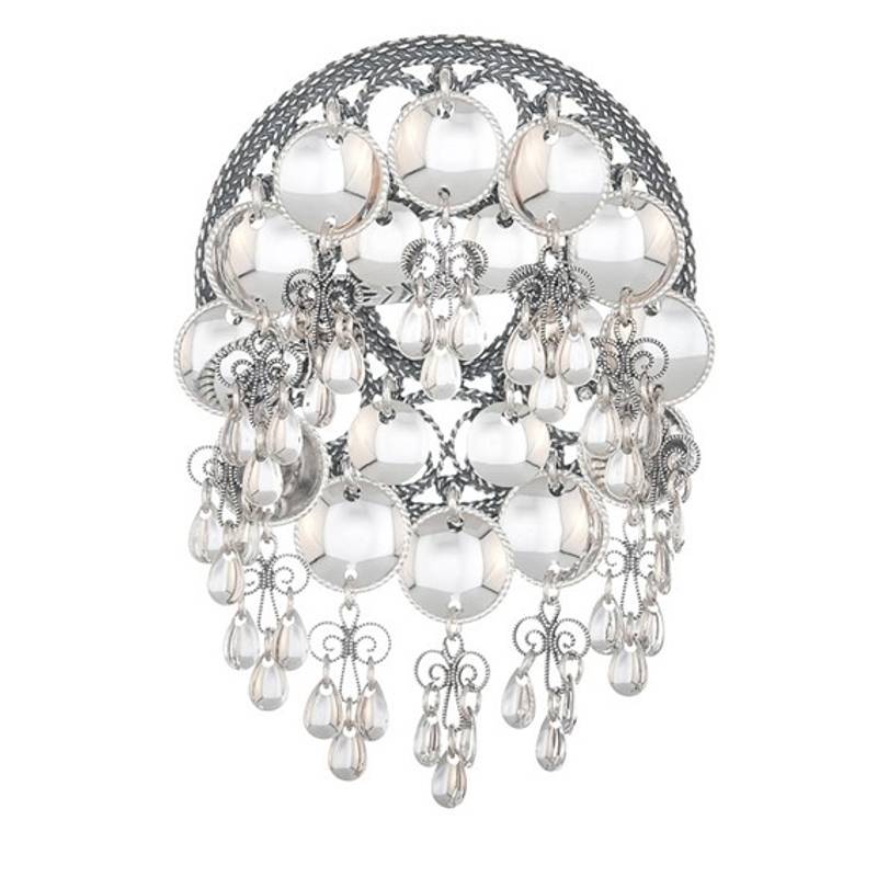 Sølje med 18 lauv og heng, liten, oksidert