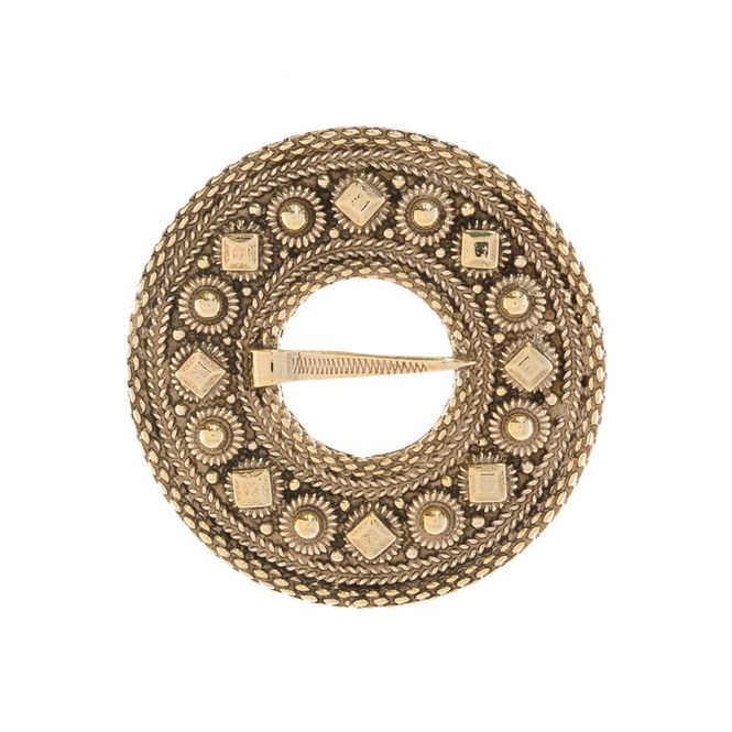 Hovedbilde Halsring Telemark antikkforgylt