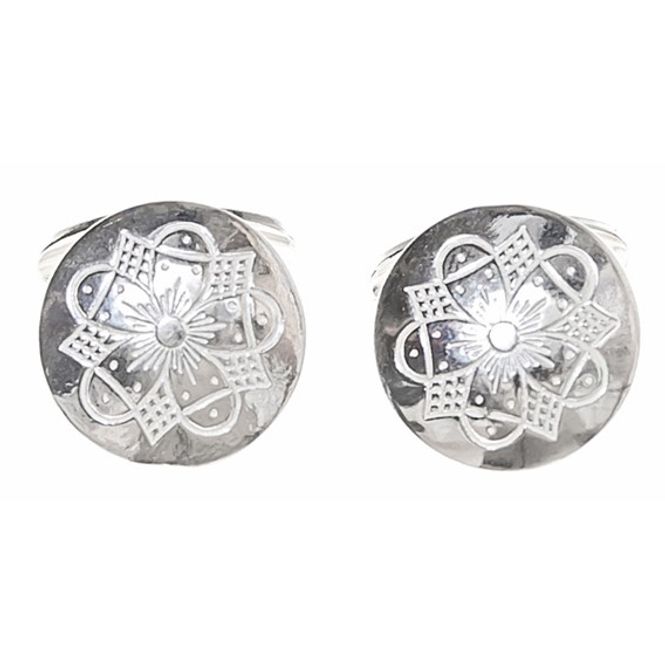 Hovedbilde Mansjettknapper Numedal runde, hvite