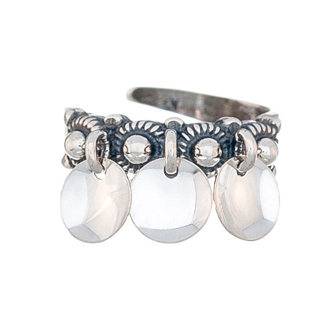 Hovedbilde Ring med kruser og lauv, oksidert