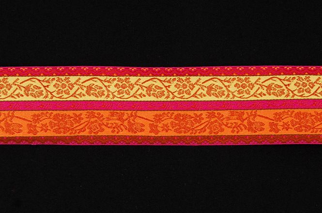 Hovedbilde Bånd 53 mm rosa/oransje/gul