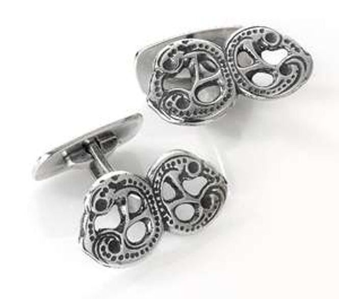 Hovedbilde Mansjettknapper Romerike oksidert