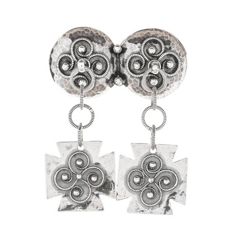 Halsknapp filigran, støpt