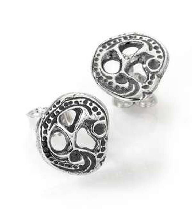 Ørepynt monogram Romerike oksidert