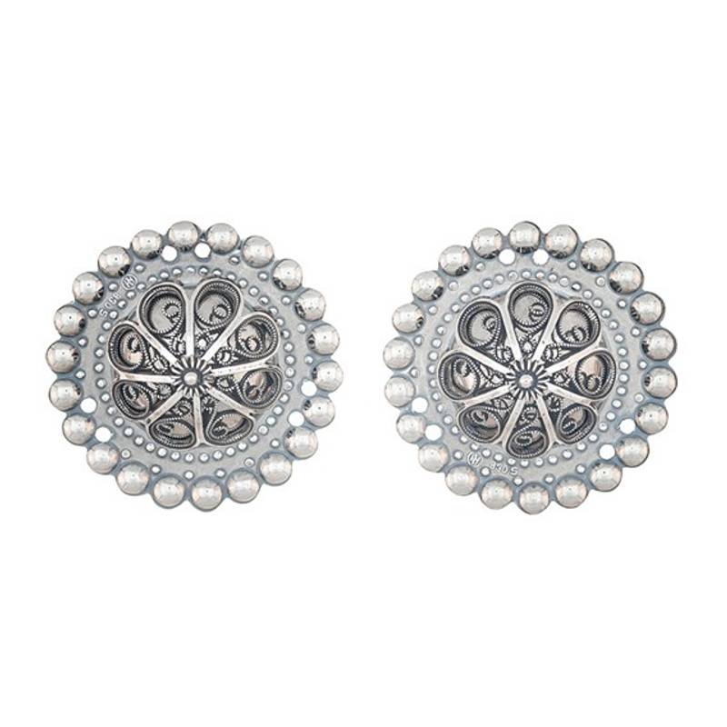 Borer med filigran 3,9 cm, oksidert, syhull