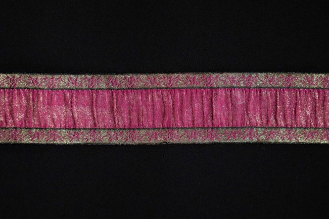 Hovedbilde Rynkebånd 43 mm rosa/gull