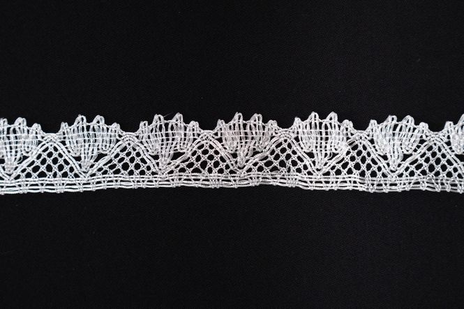 Hovedbilde Kniplet blonde 30 mm sølv